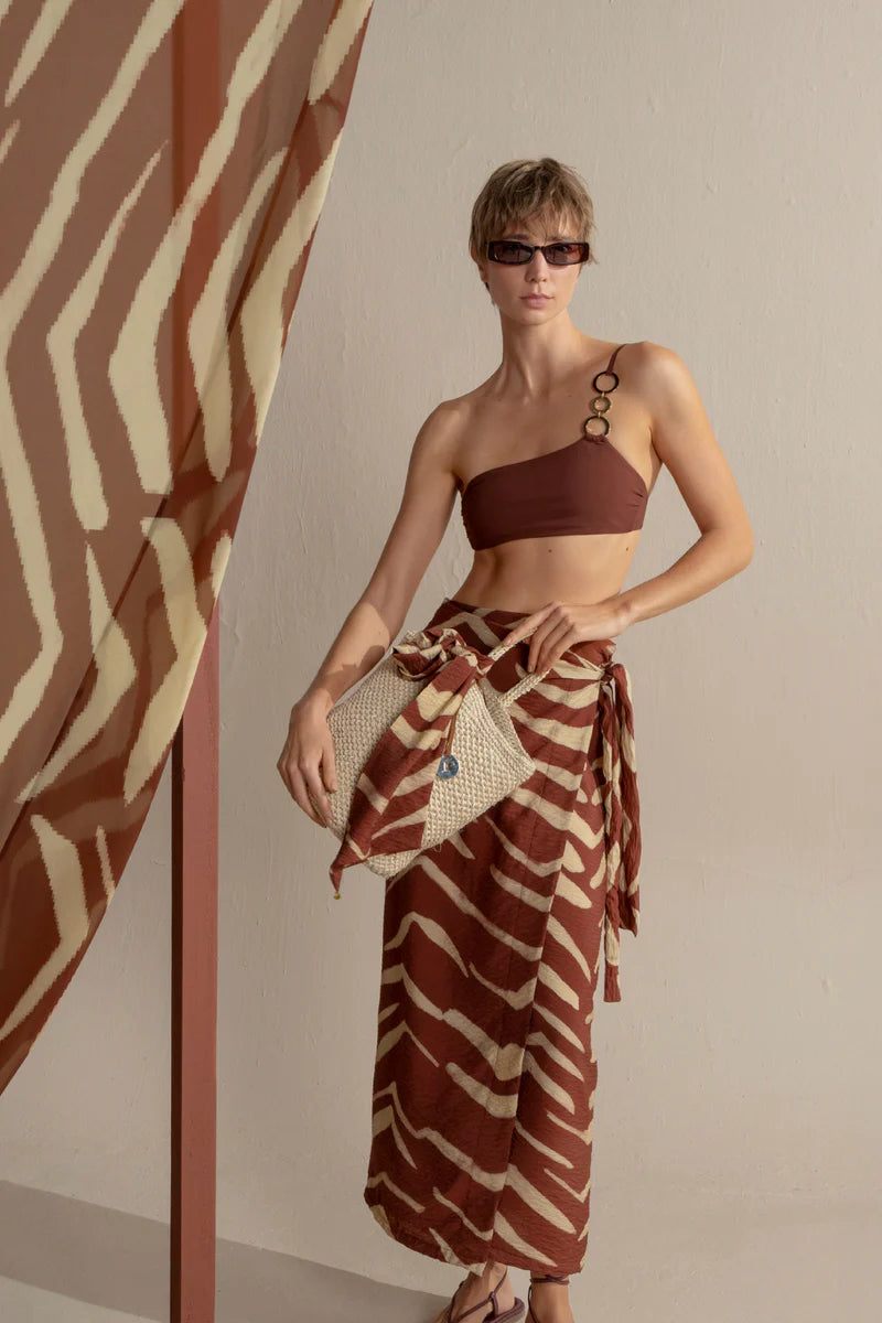 PRINT TERRACOTTA SKIRT