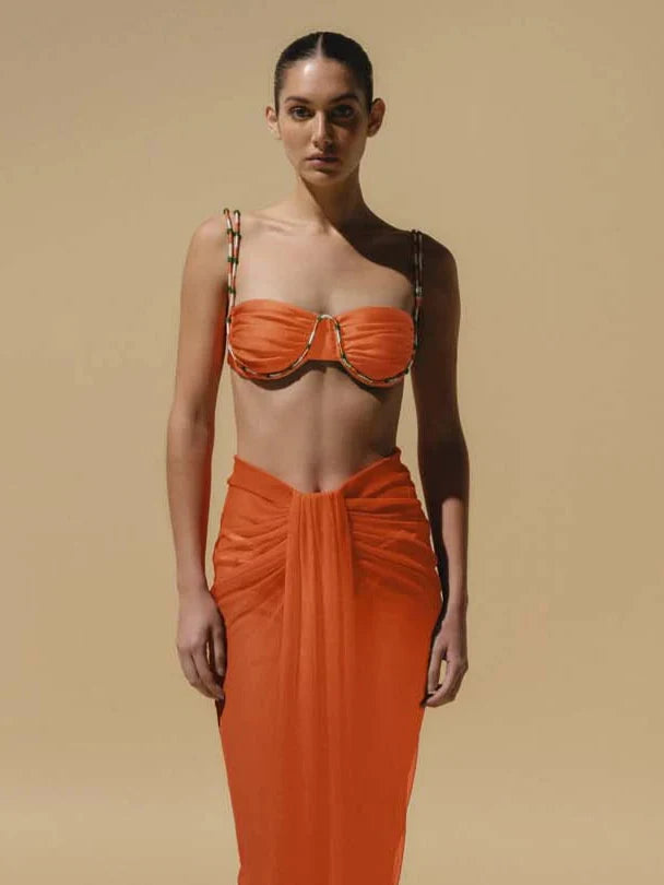 NIA ORANGE SKIRT