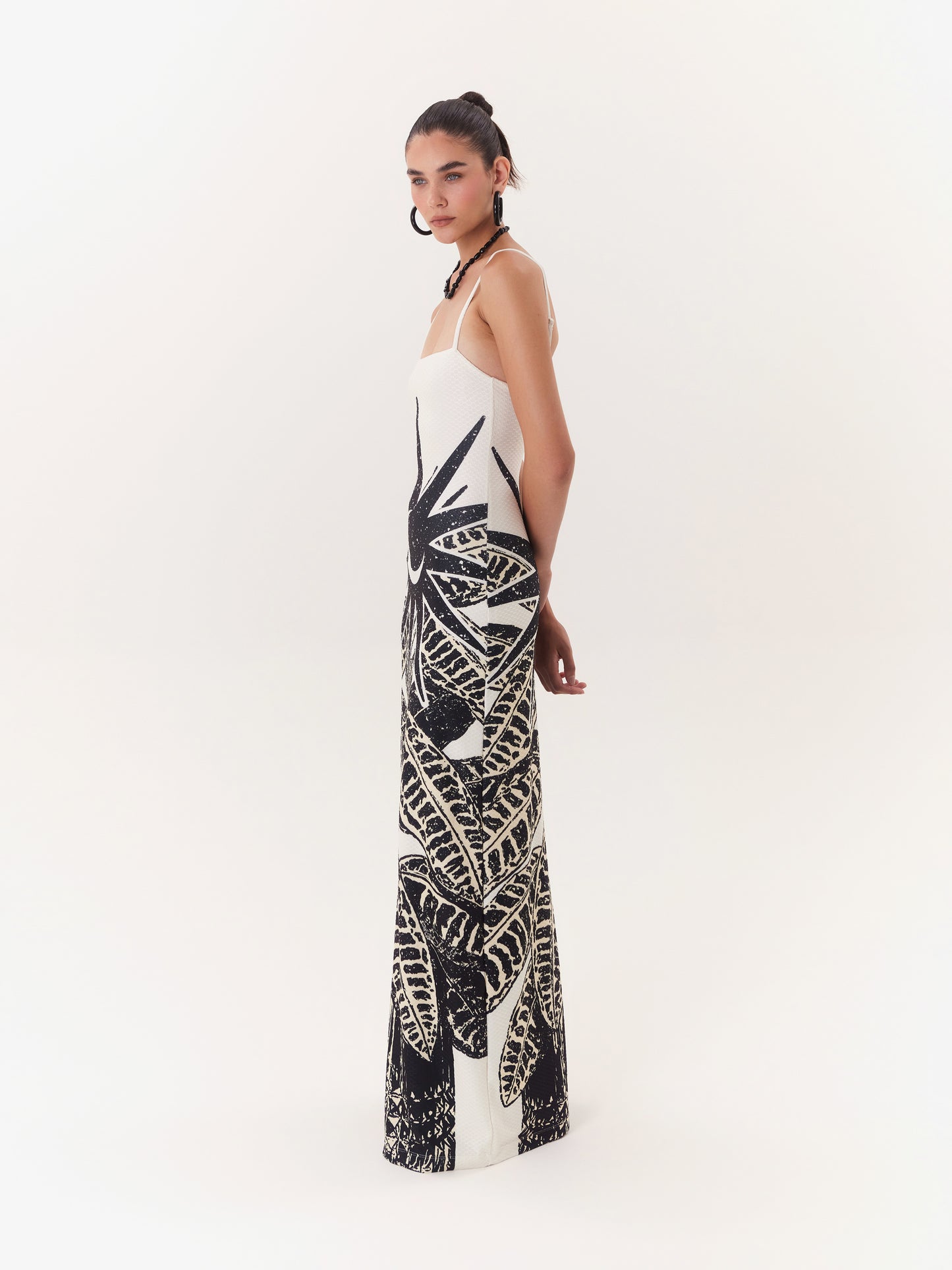 SOLAR STRAIGHT MAXI DRESS BLACK