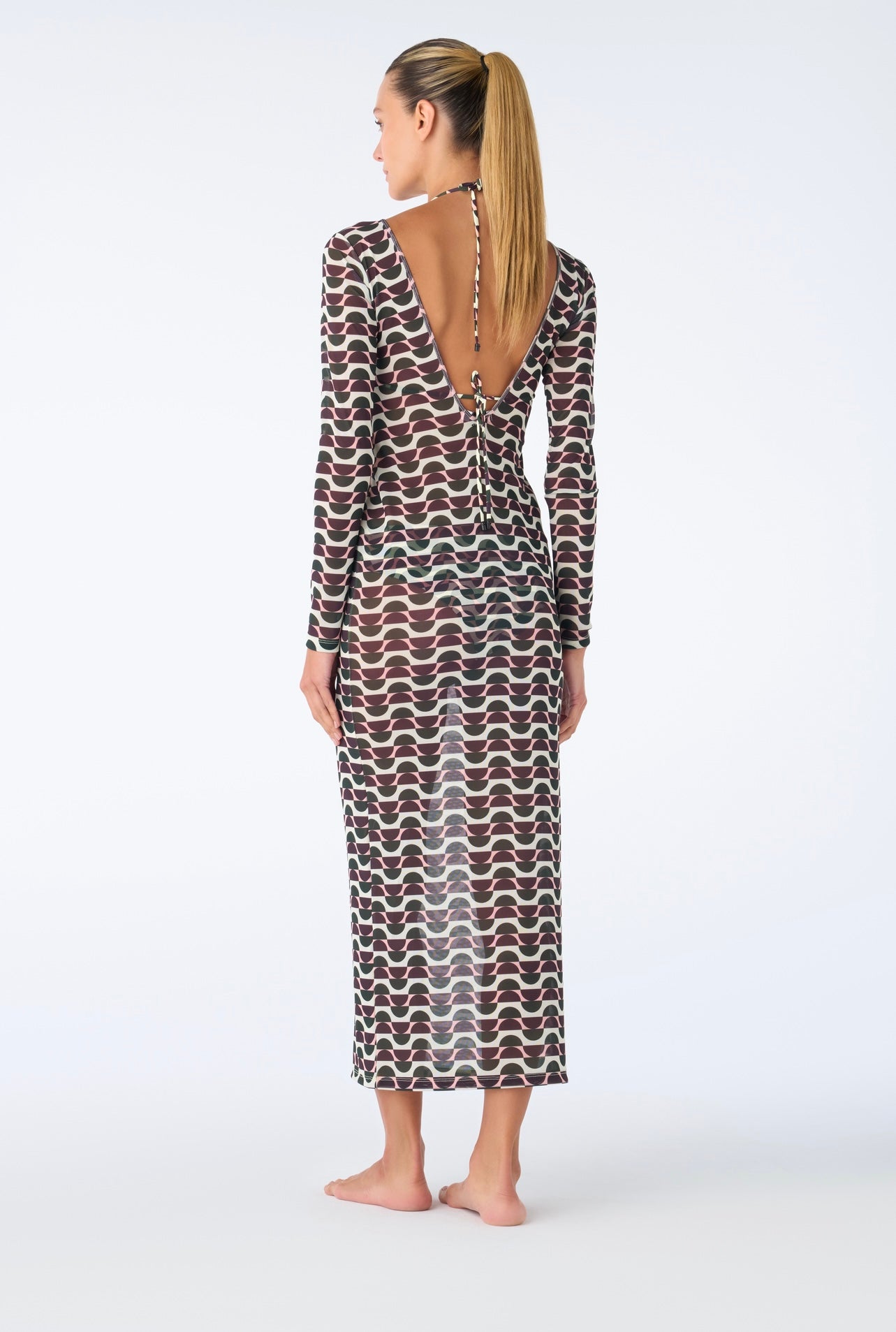 COURT VIBES MESH LONG DRESS