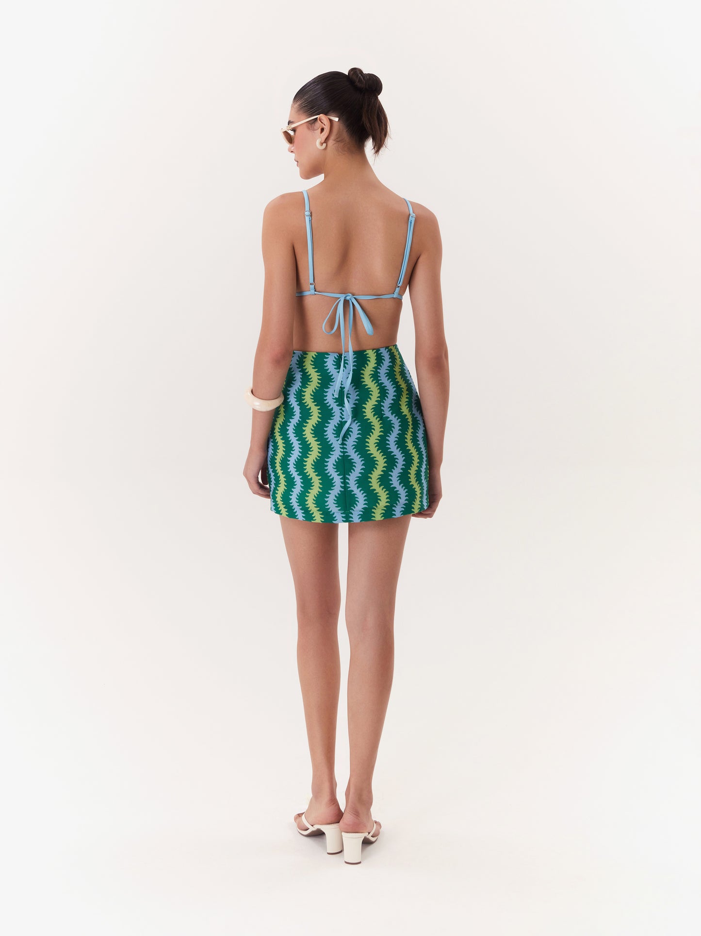 SOLAR MINI SKIRT GREEN
