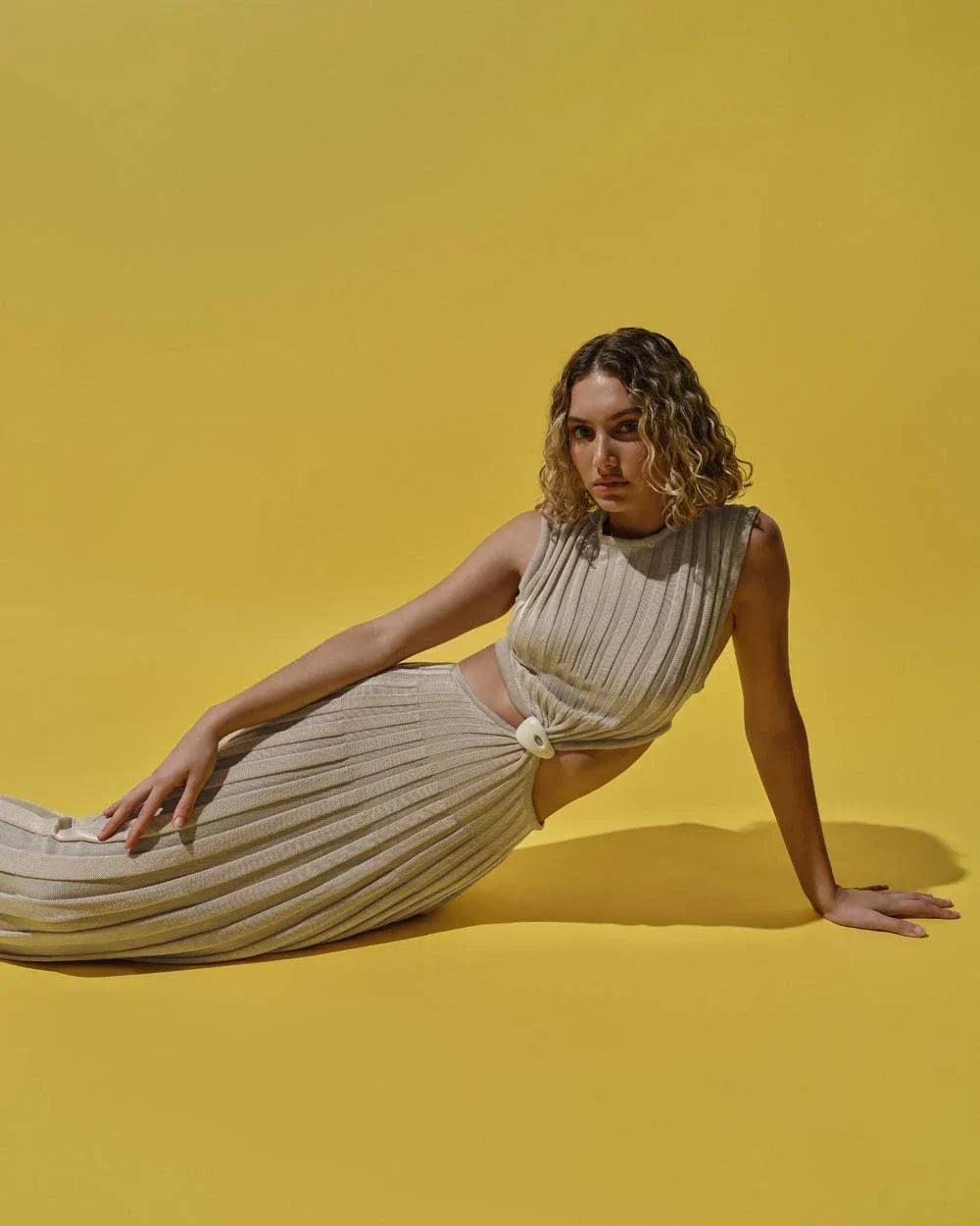 BLADE MARBLE IVORY DRESS