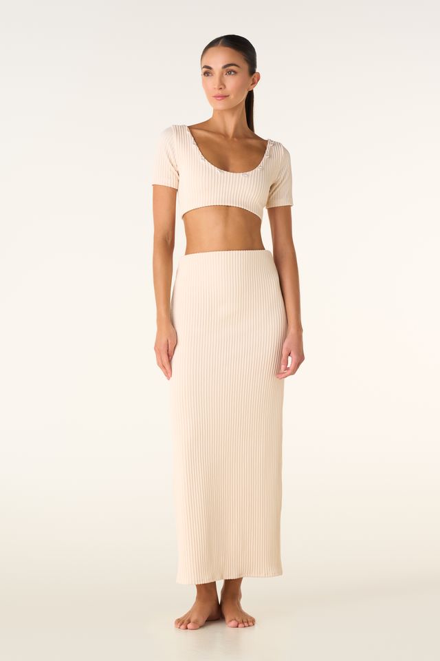 CLOE SHELL IVORY SKIRT