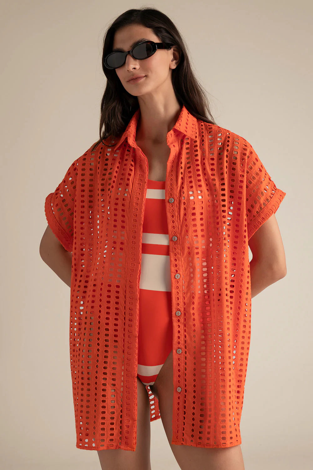 ORANGE SHORT SLEEVE SHIRT
