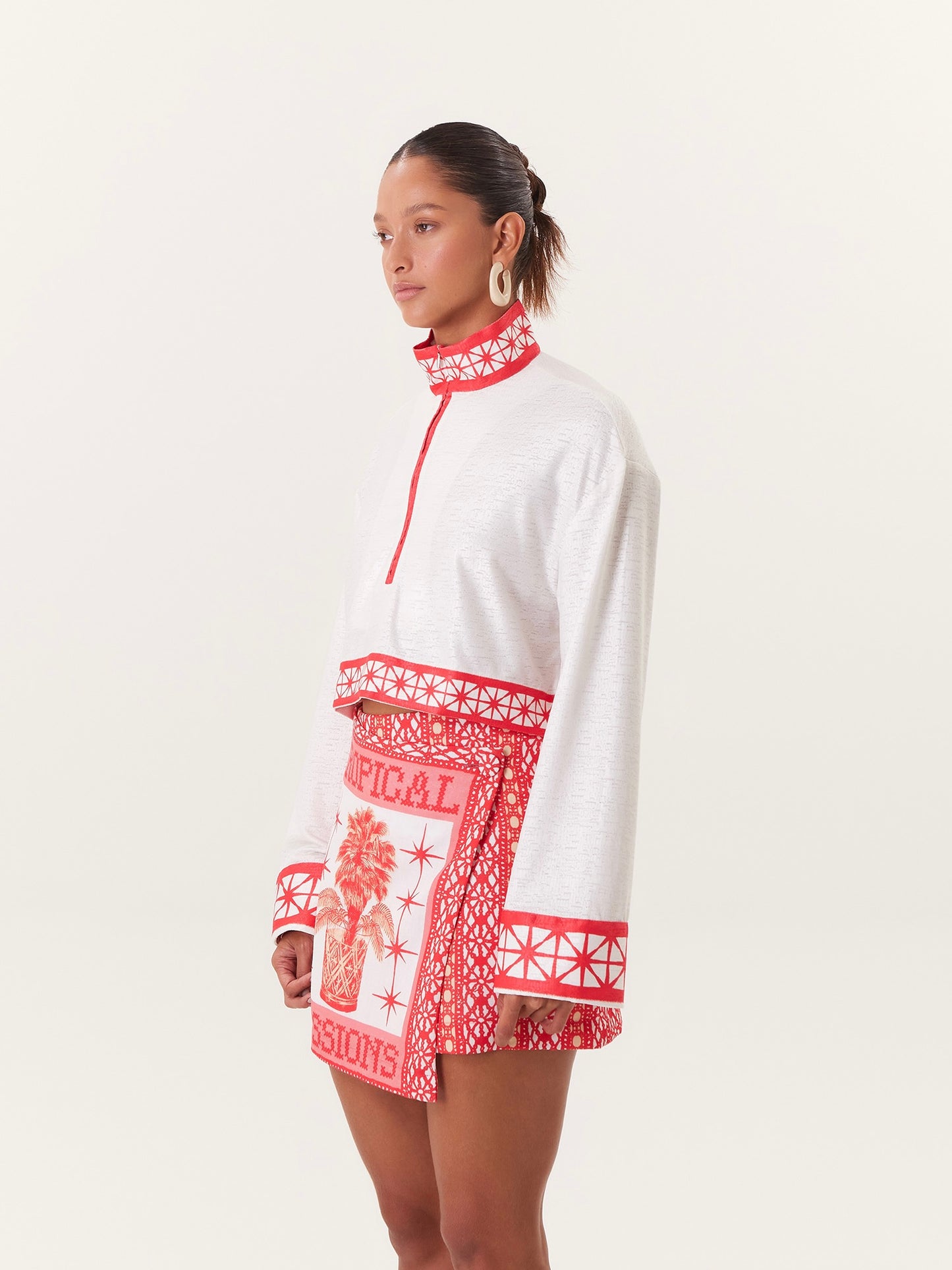 TROPICAL MINI SKIRT PINK