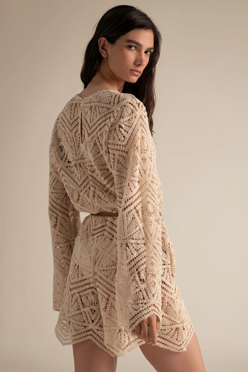BEIGE JUMPSUIT WITH BELT