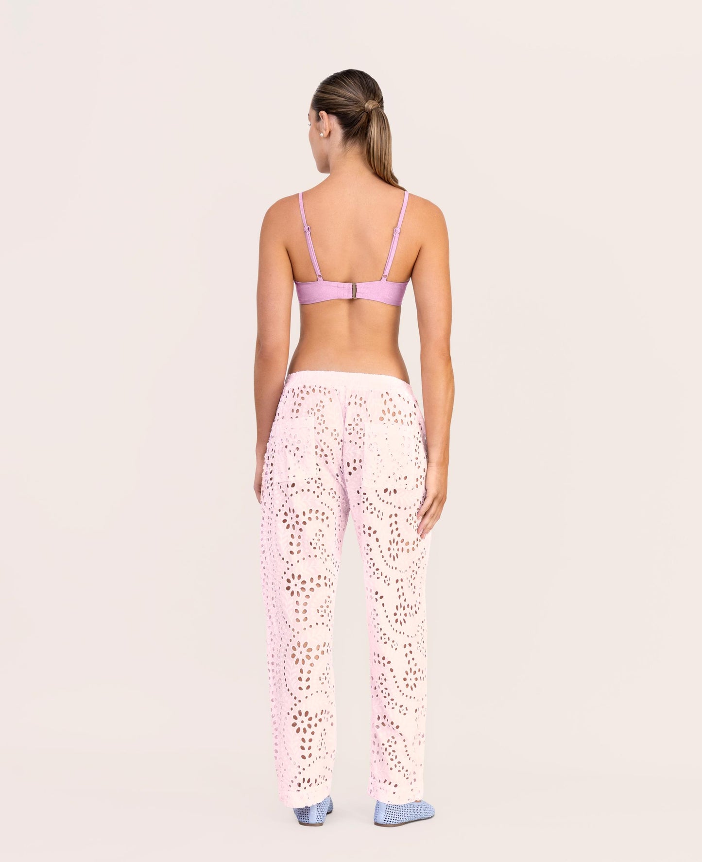 PINK LACE PANTS