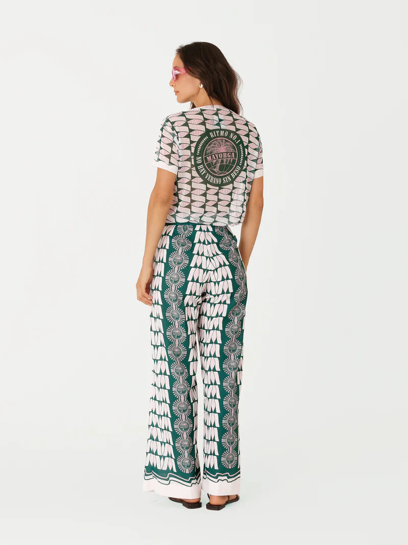 RECORD MESH GREEN TSHIRT
