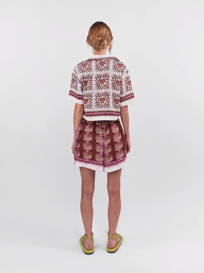 OASIS CROPPED POLO TERRACOTTA