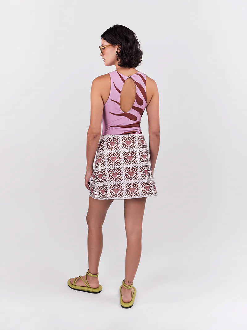 OASIS MINI SKIRT TERRACOTTA