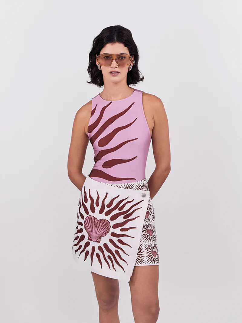 OASIS MINI SKIRT TERRACOTTA