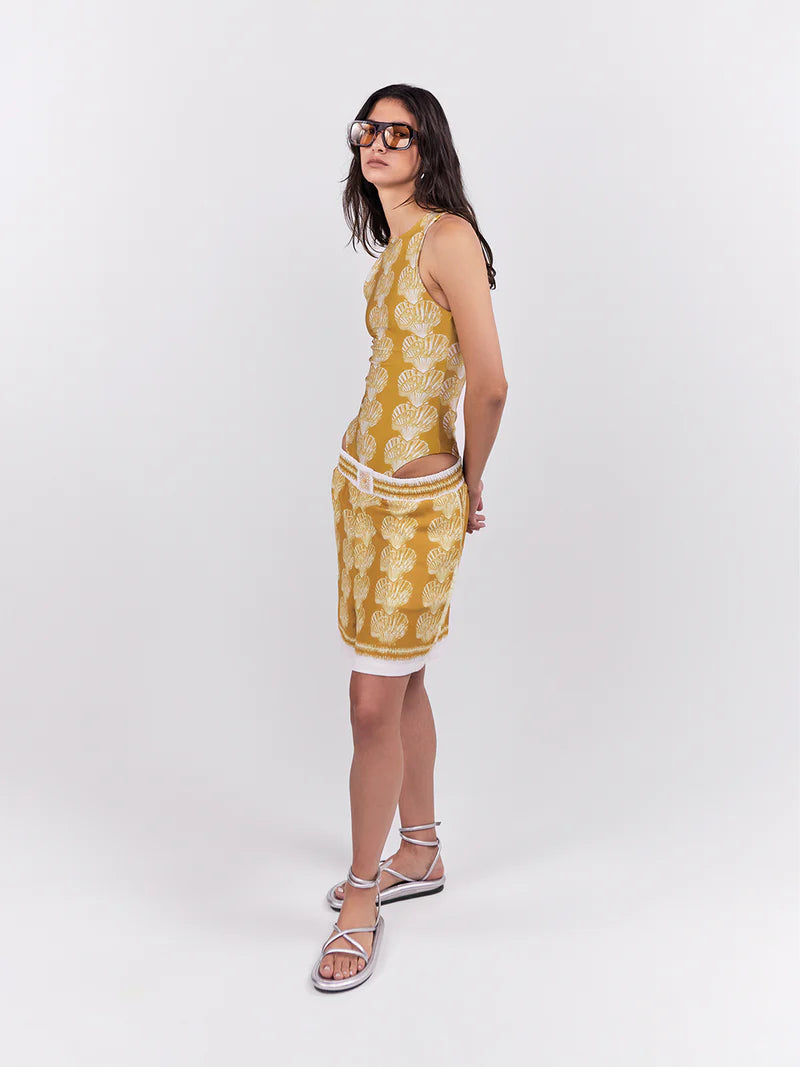 OASIS ELASTIC SHORTS OCHRE