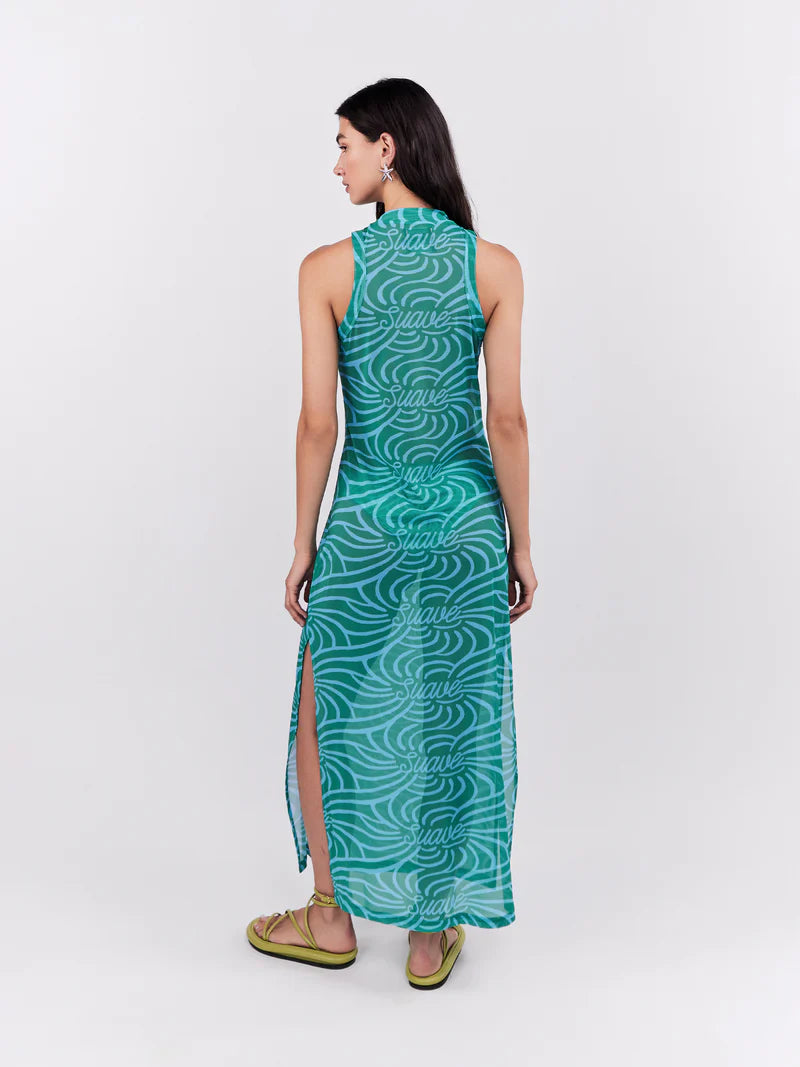 SUAVE MESH DRESS TURQUOISE