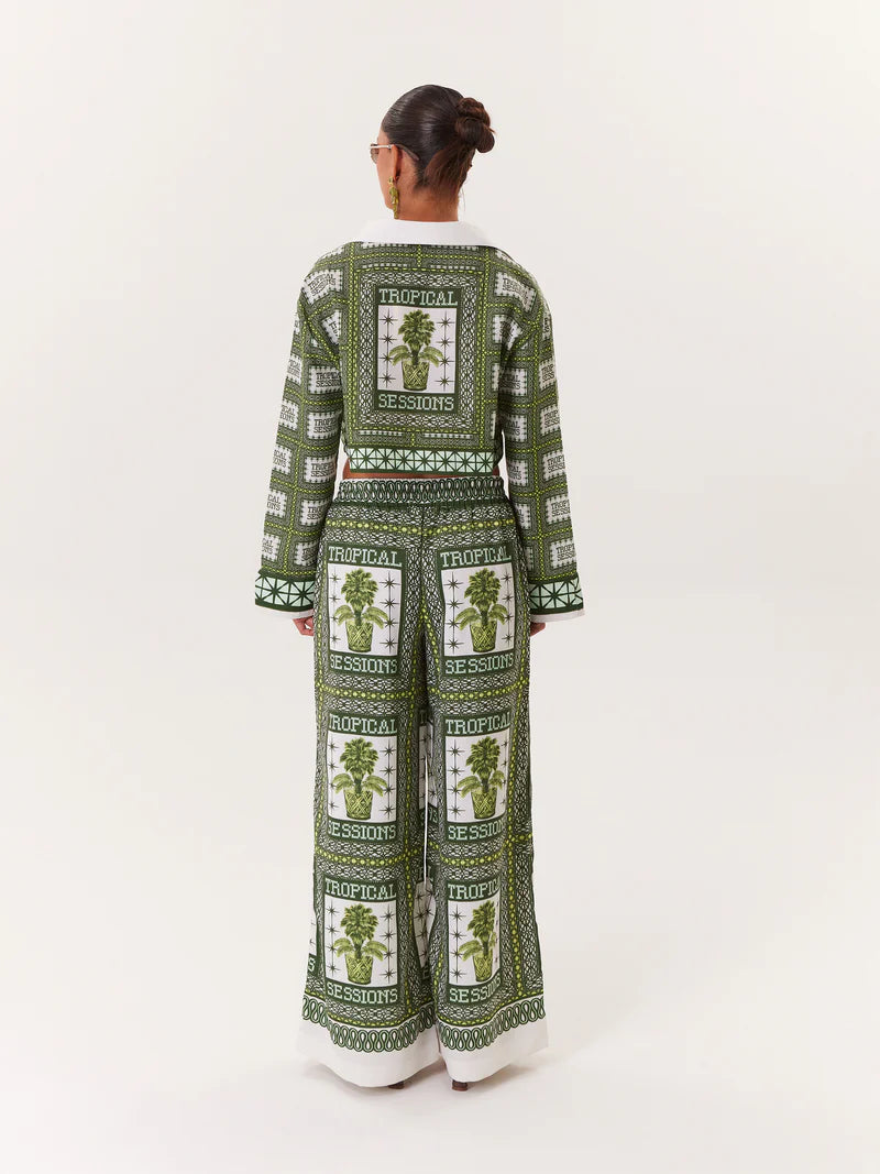TROPICAL PANTS GREEN