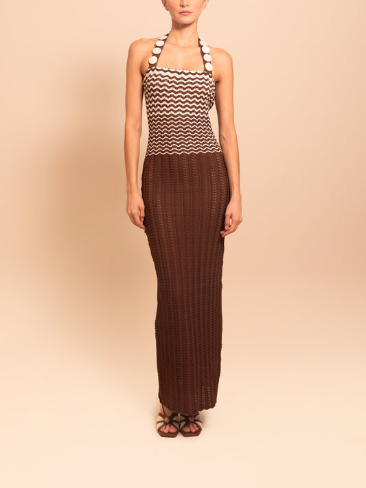 NERIAH ESPRESSO DRESS