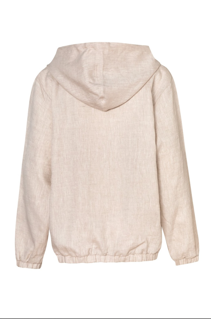 LINEN HOODIE KAKI