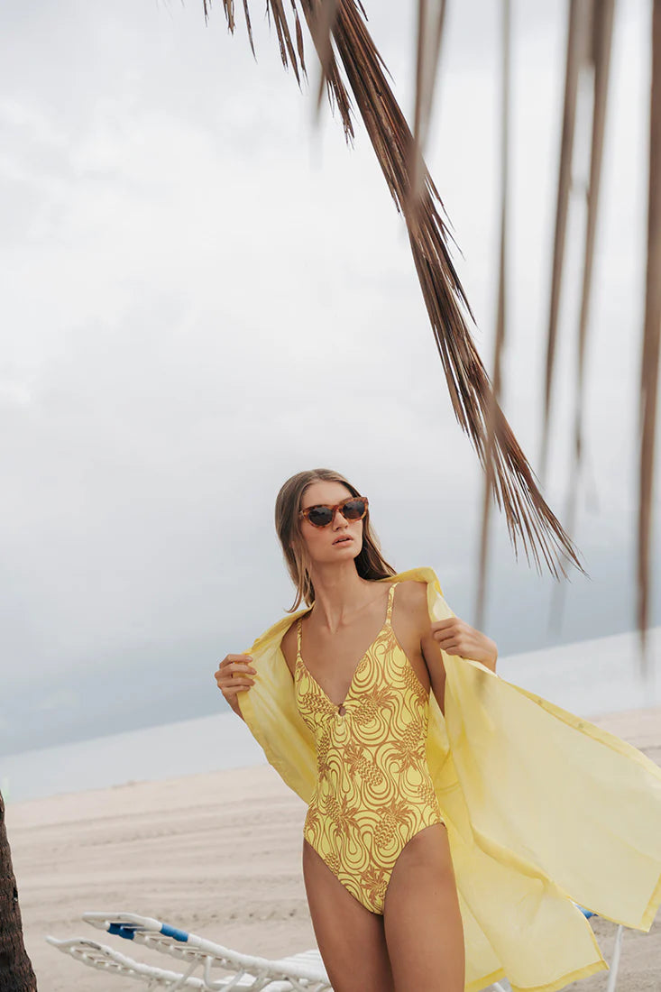 PINEAPPLE PRINT YELLOW ONE PIECE