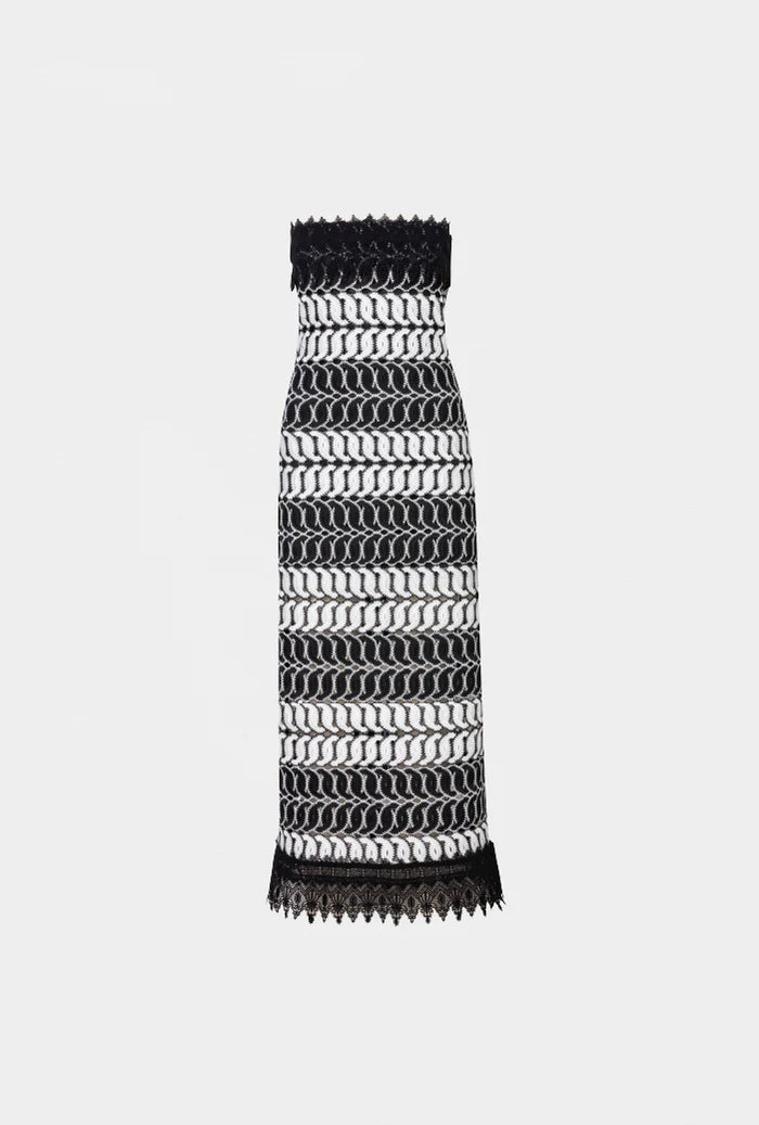 AMAZONAS MAXI DRESS BLACK AND WHITE
