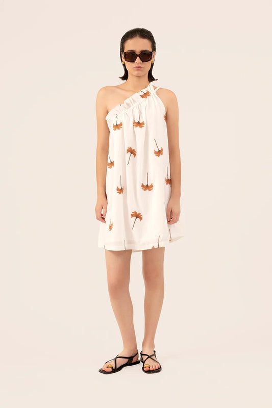 ORANGE PALM MINI DRESS