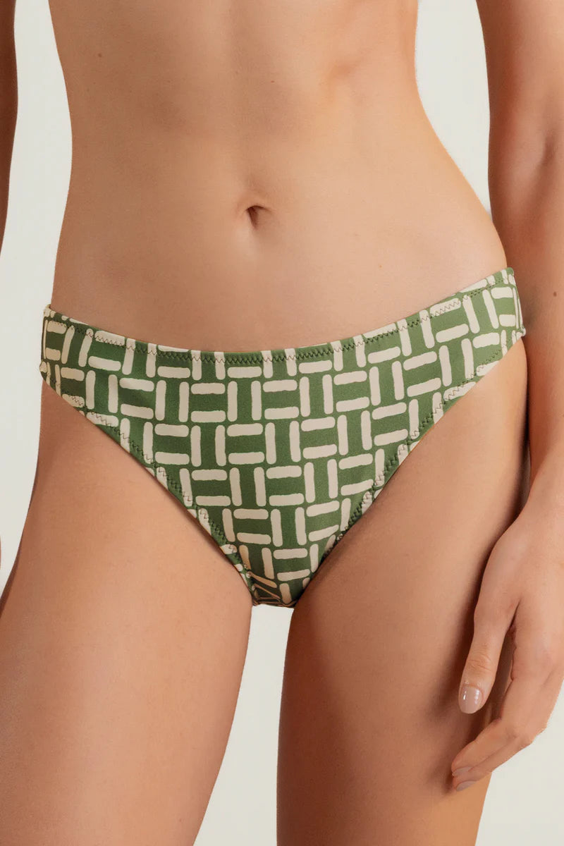 RINGS AND GREEN PRINT BIKINI