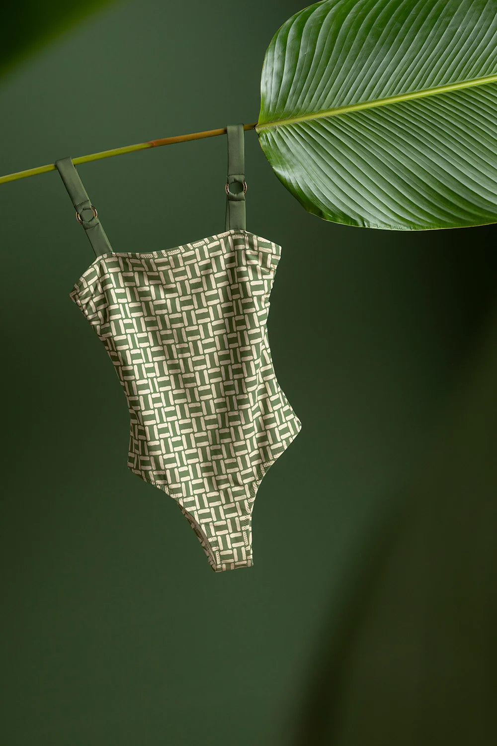 STRAIGHT CUT GREEN ONE PIECE