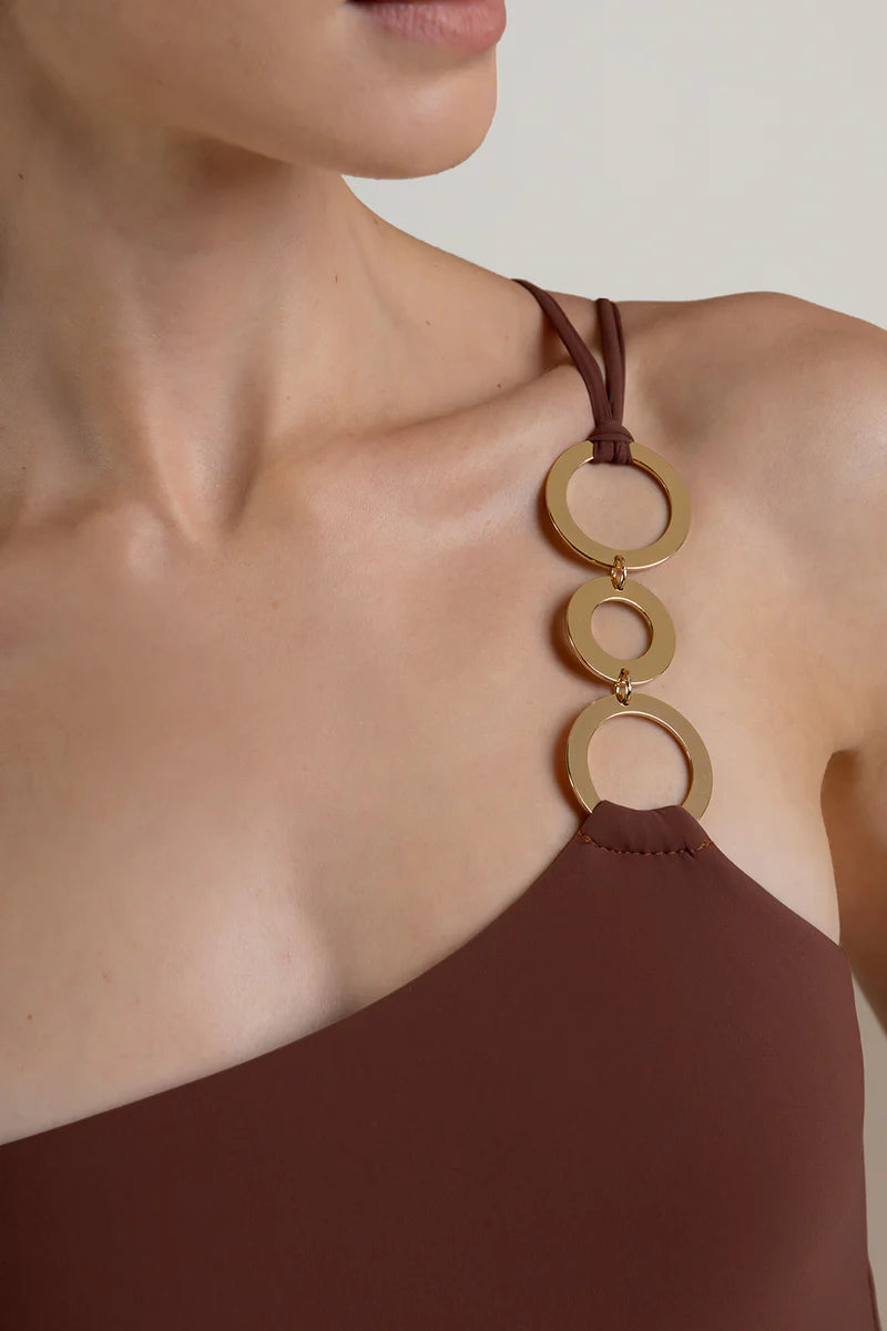 RINGS BROWN ONE PIECE