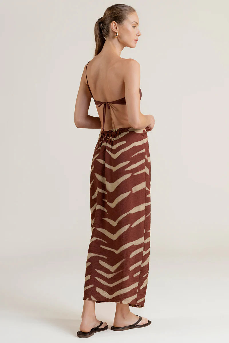 PRINT TERRACOTTA SKIRT