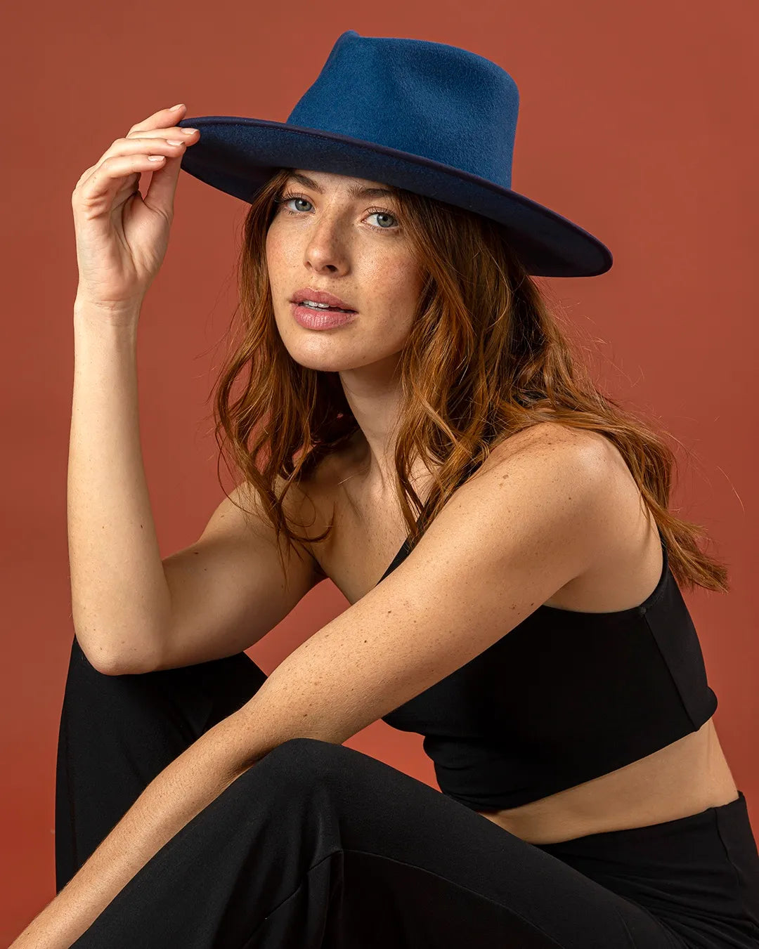 AZURE FEDORA BLUE HAT
