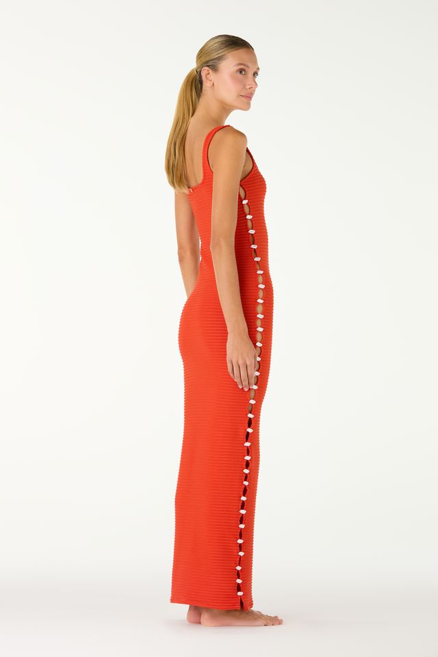 AWA SHELL RED DRESS