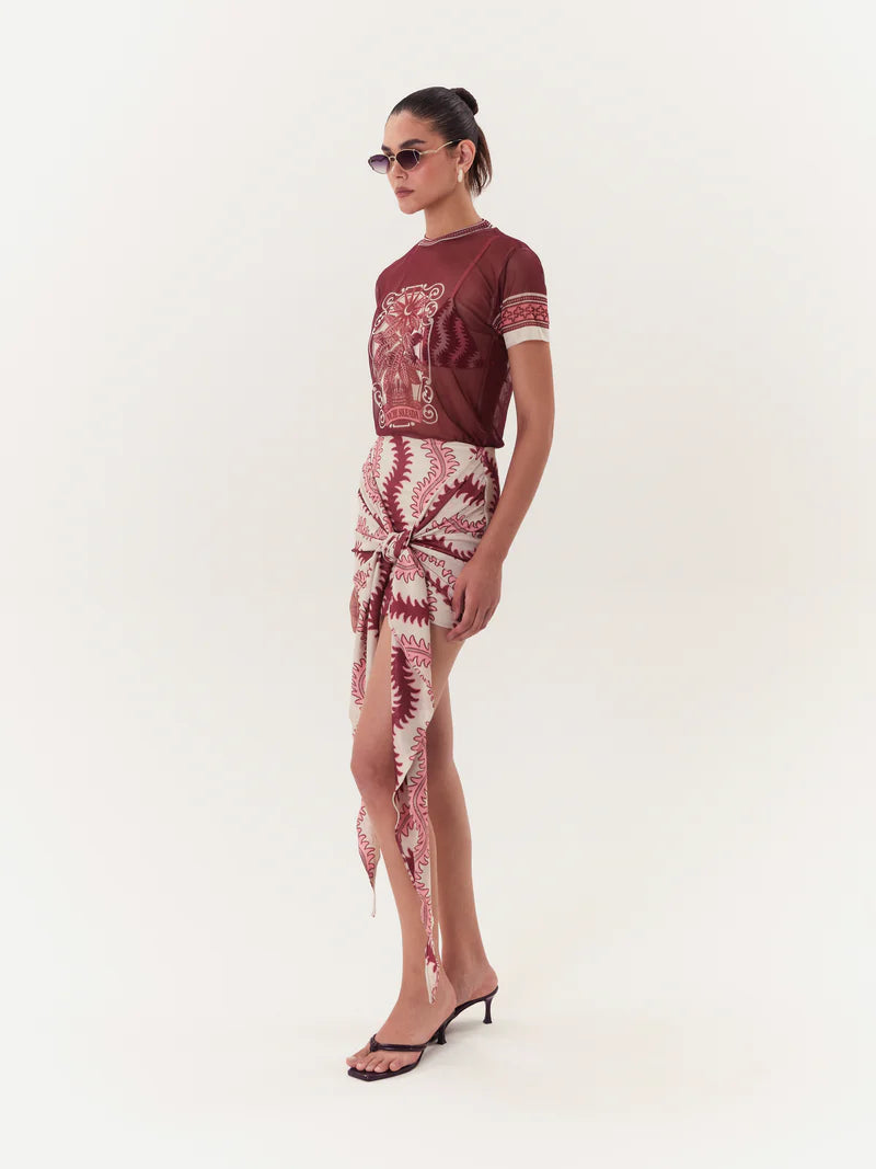 SKIRT STRETCH WINE SOLAR