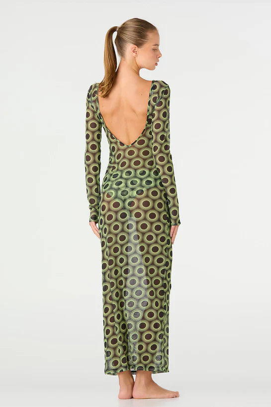 LIME ECLIPSE MAYA LONG DRESS