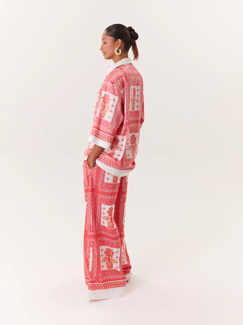 TROPICAL PANTS PINK