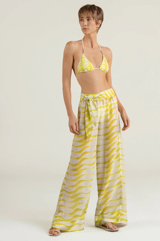 WIDE LIME GREEN PANTS