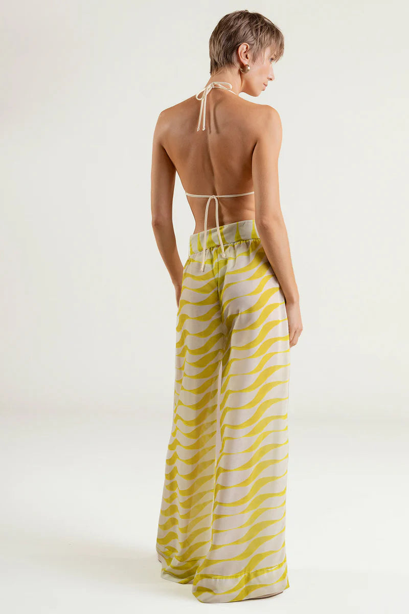 WIDE LIME GREEN PANTS