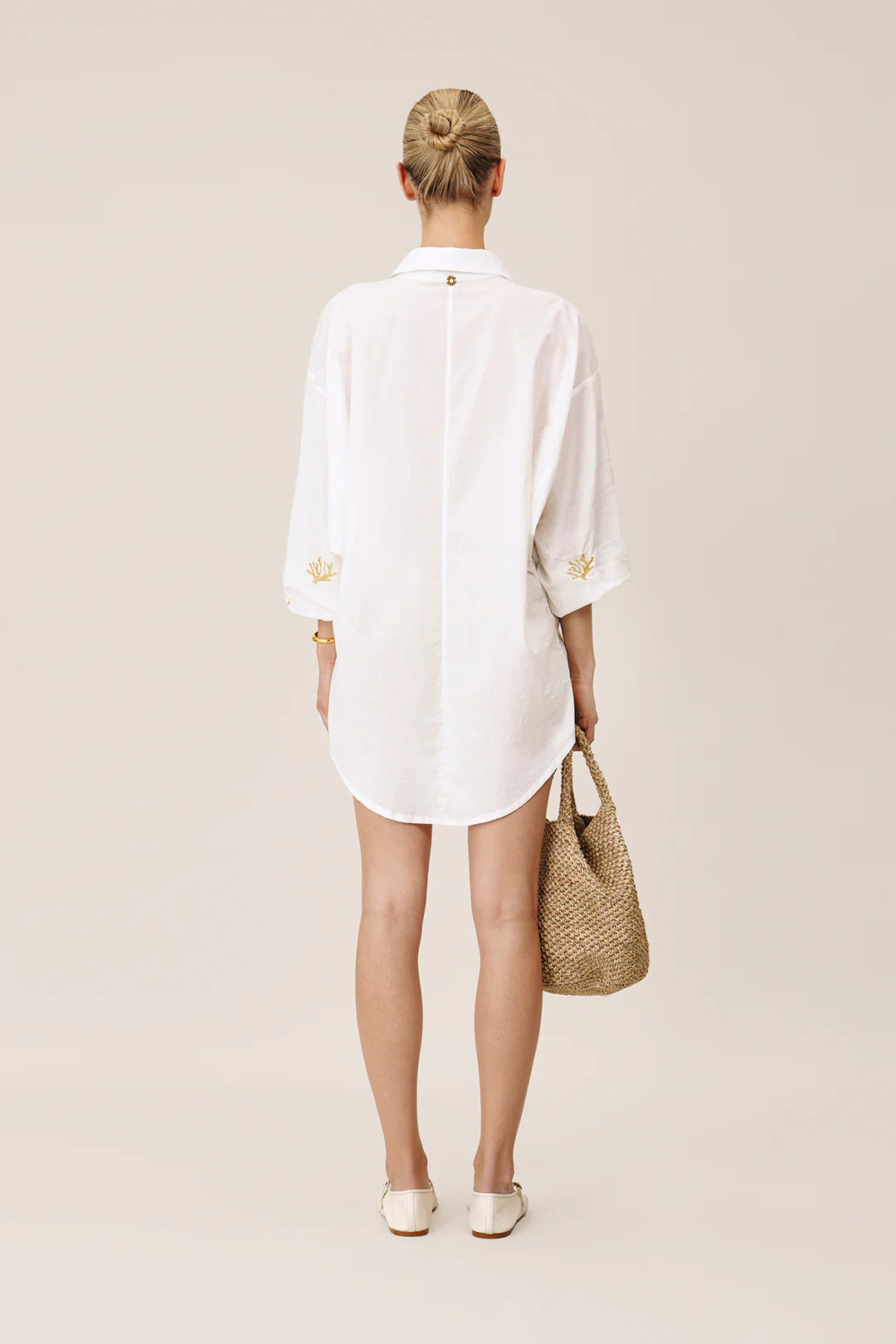 CORAL WHITE SHIRT