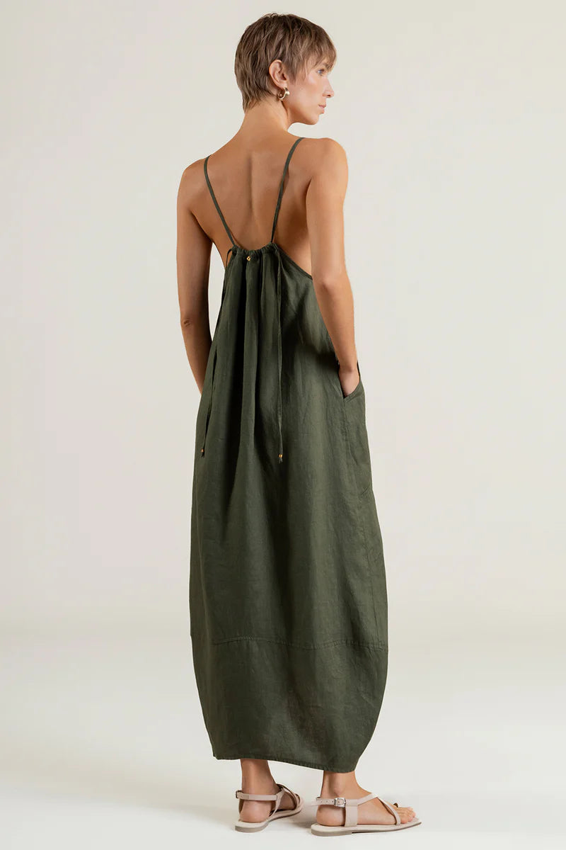 GREEN BALLOON DRESS