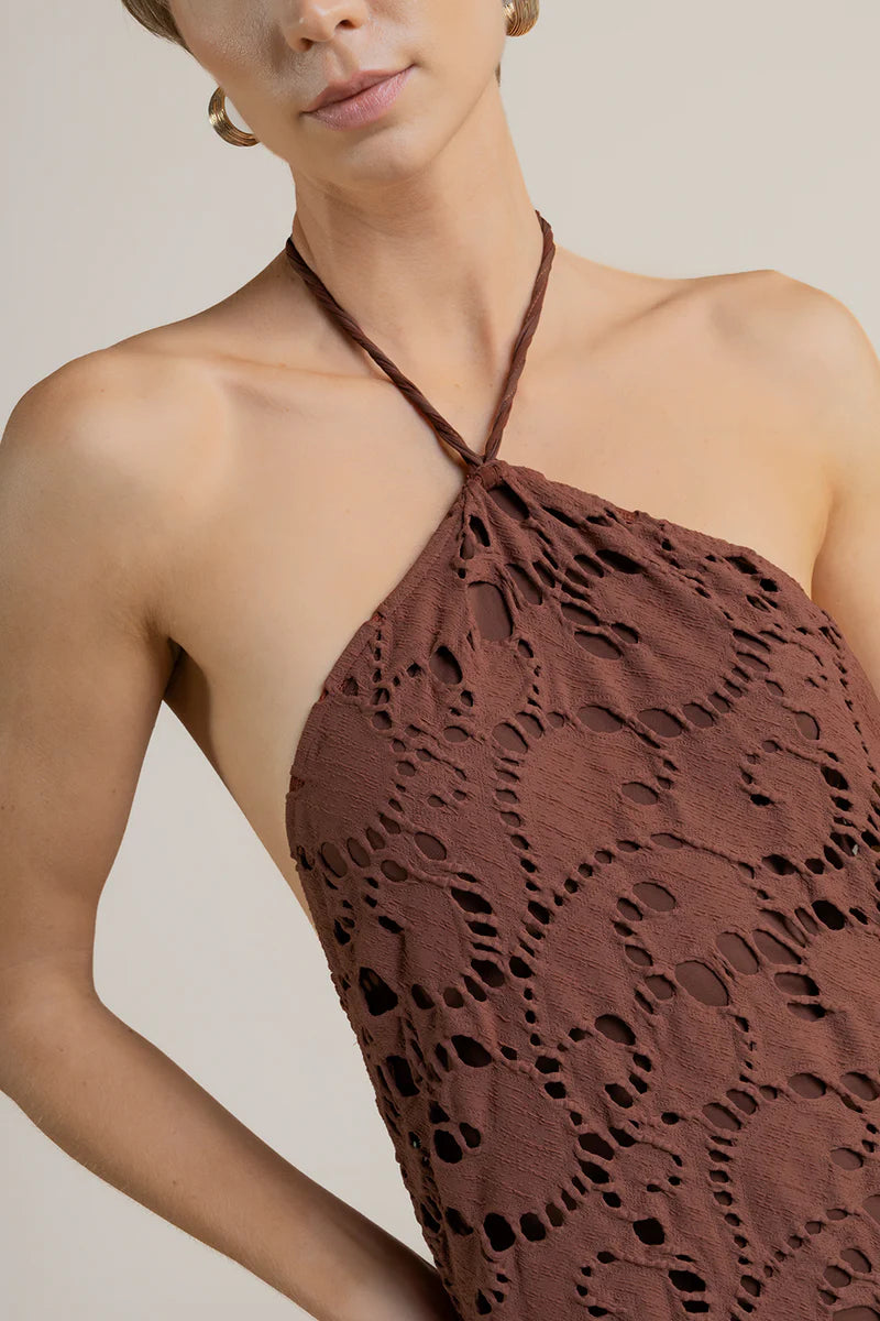 BROWN LACE DRESS