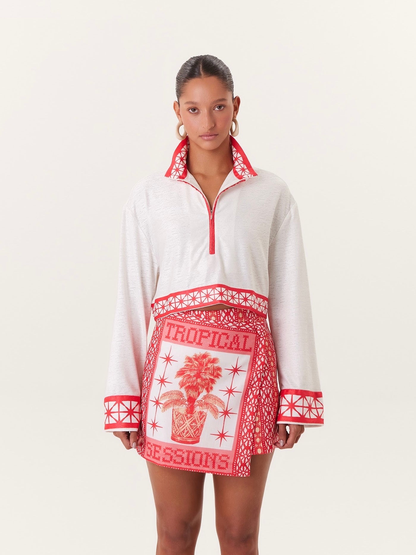 TROPICAL MINI SKIRT PINK