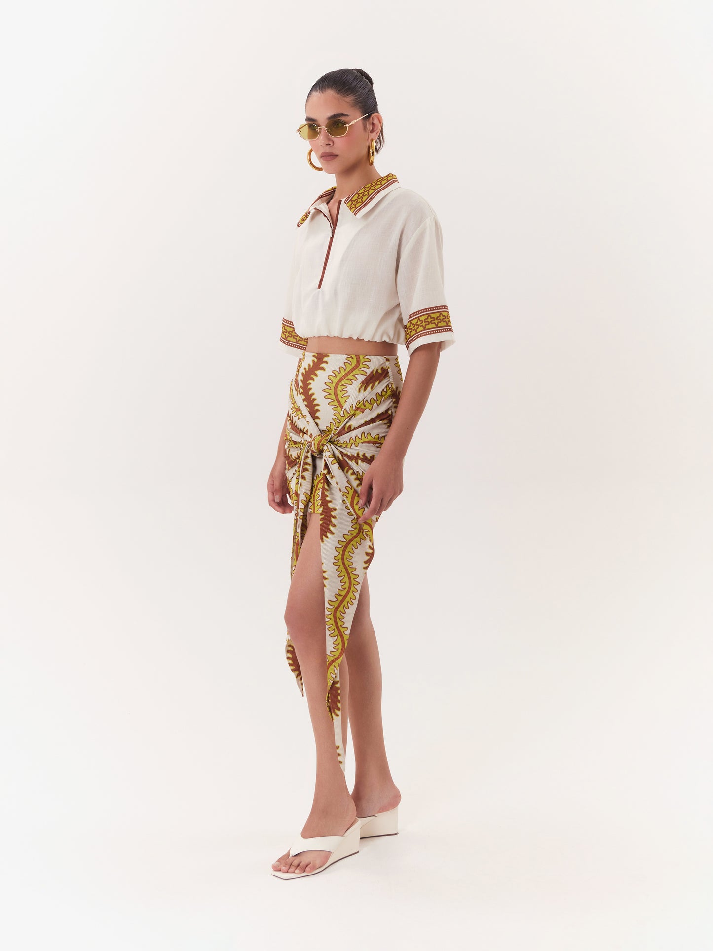 CROPPED TOP SOLAR BROWN
