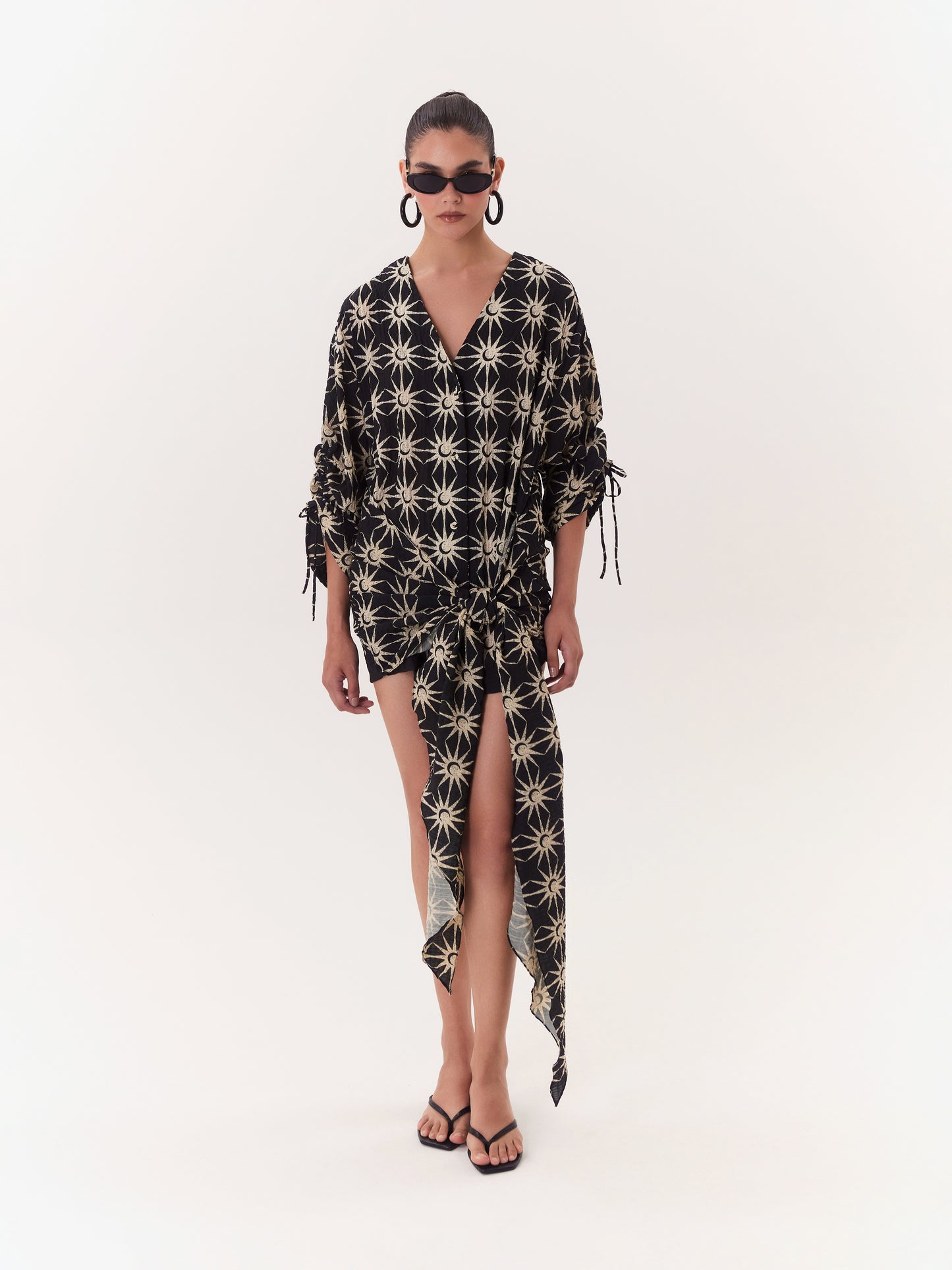 SOLAR WRAP DRESS BLACK