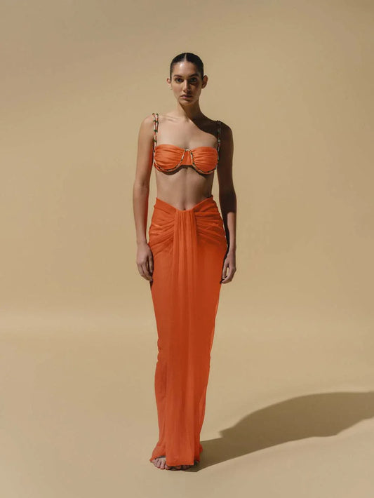 NIA ORANGE SKIRT