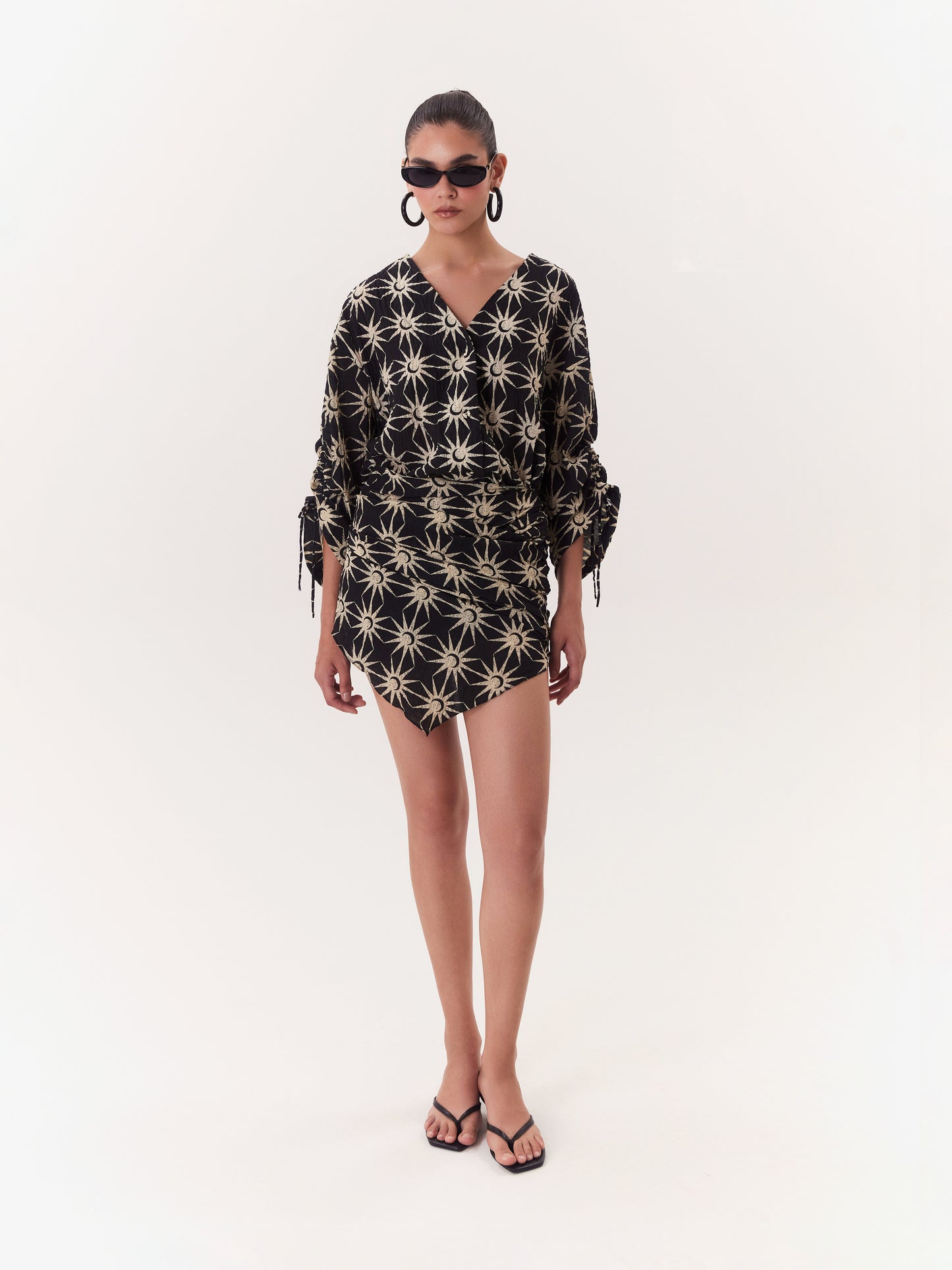 SOLAR WRAP DRESS BLACK