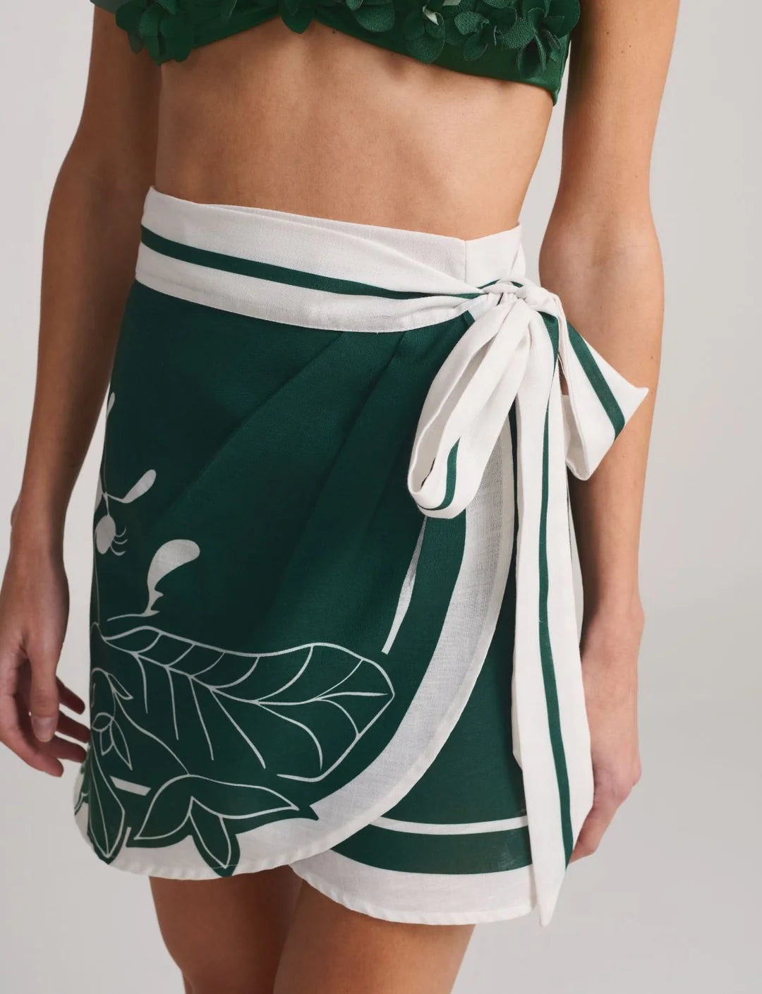 SAVIRA GREEN SKIRT