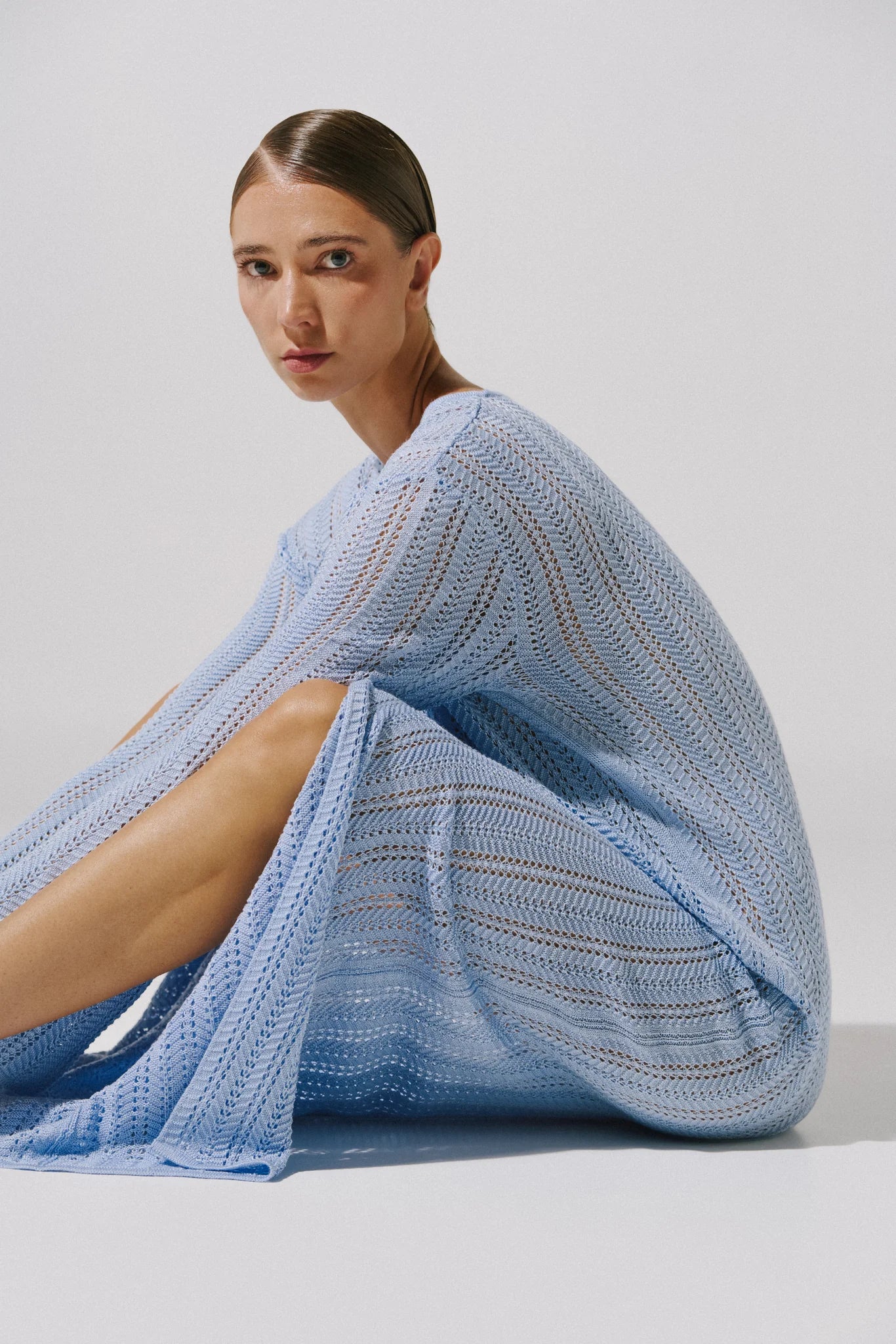 MAMU MAXI BABY BLUE DRESS