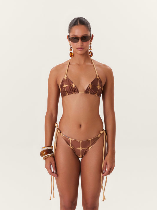 TROPICAL LOW WAIST BIKINI BLUE