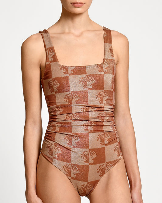 SOLE LUREX CHECKERS ONE PIECE