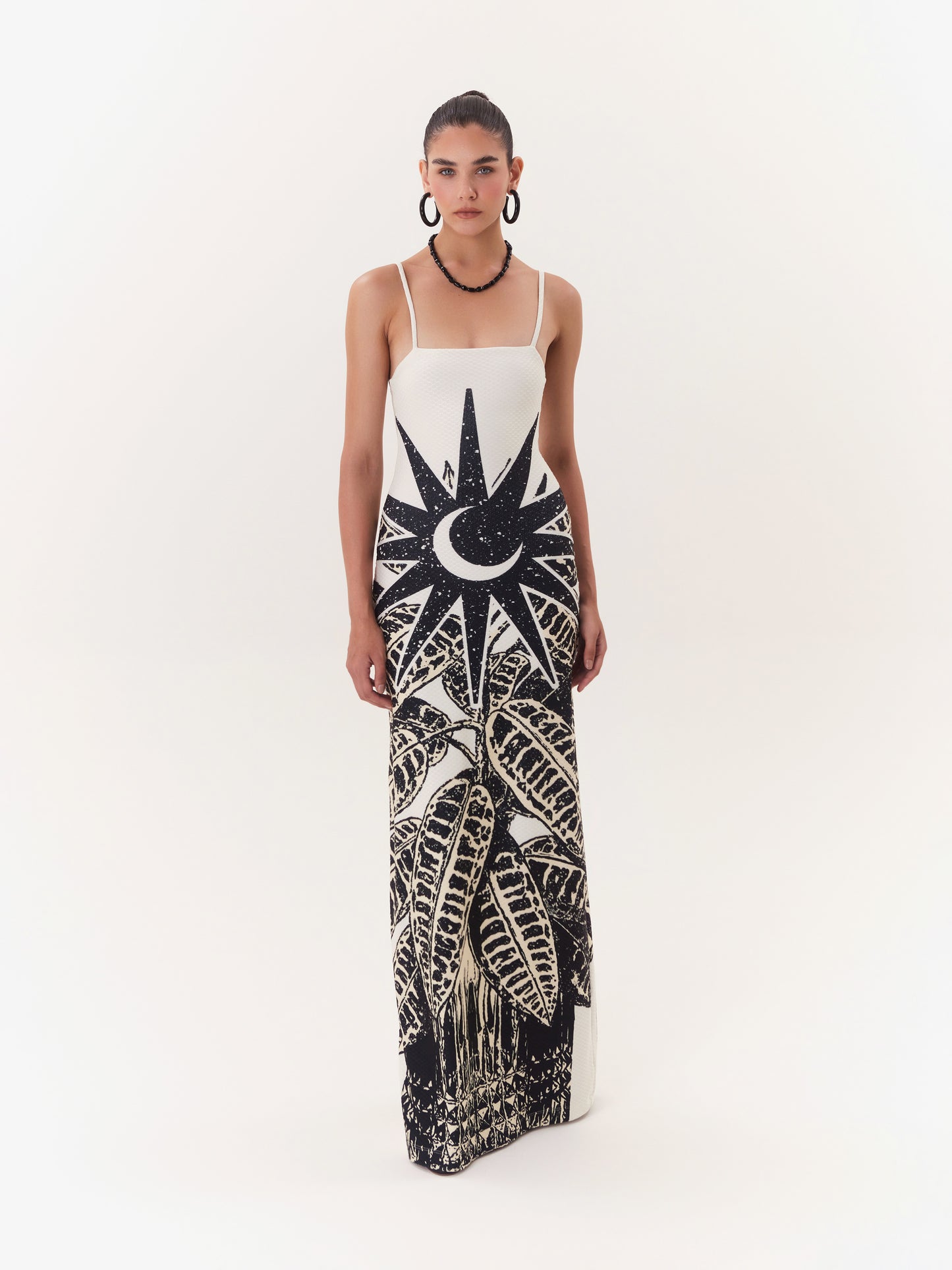 SOLAR STRAIGHT MAXI DRESS BLACK