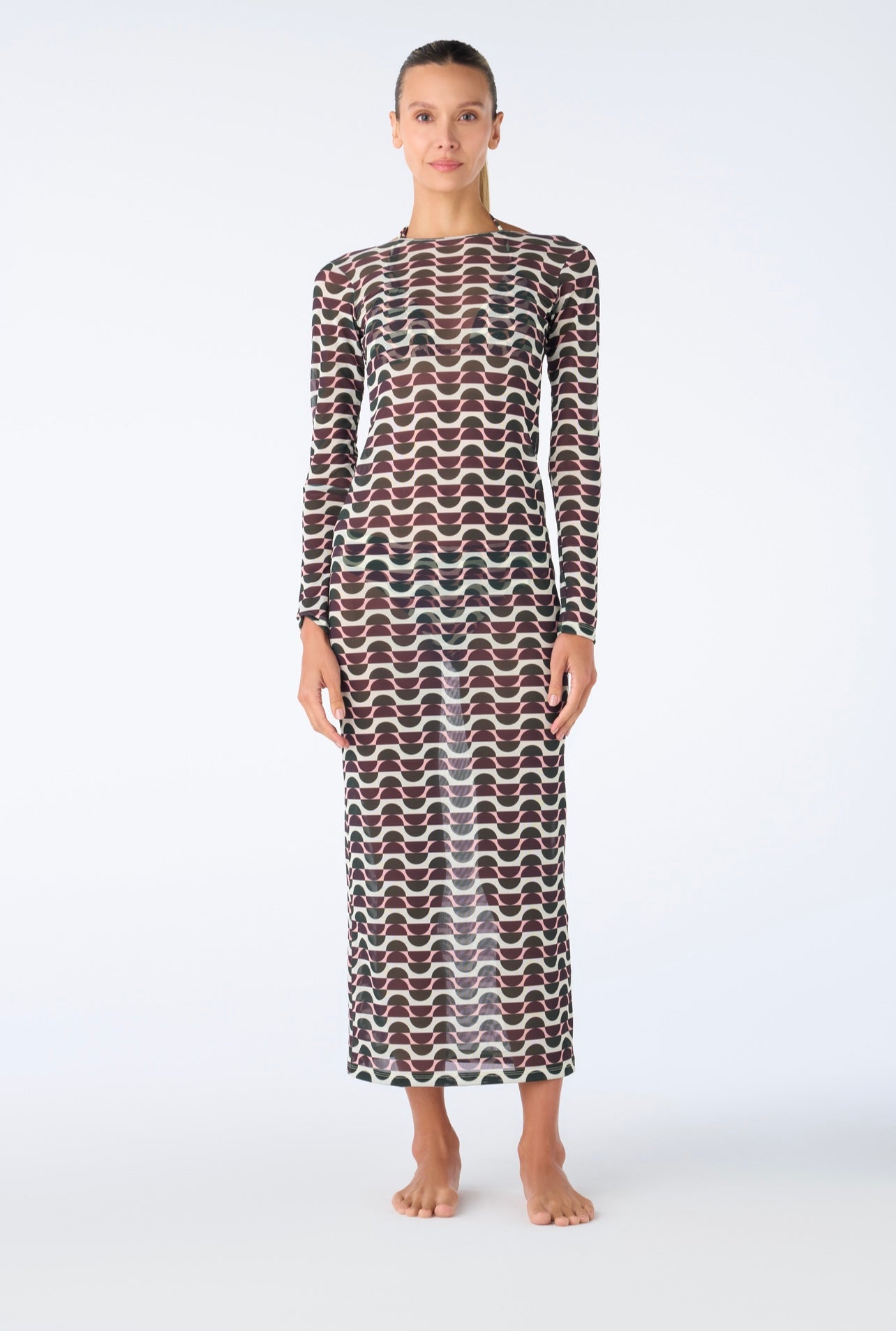 COURT VIBES MESH LONG DRESS