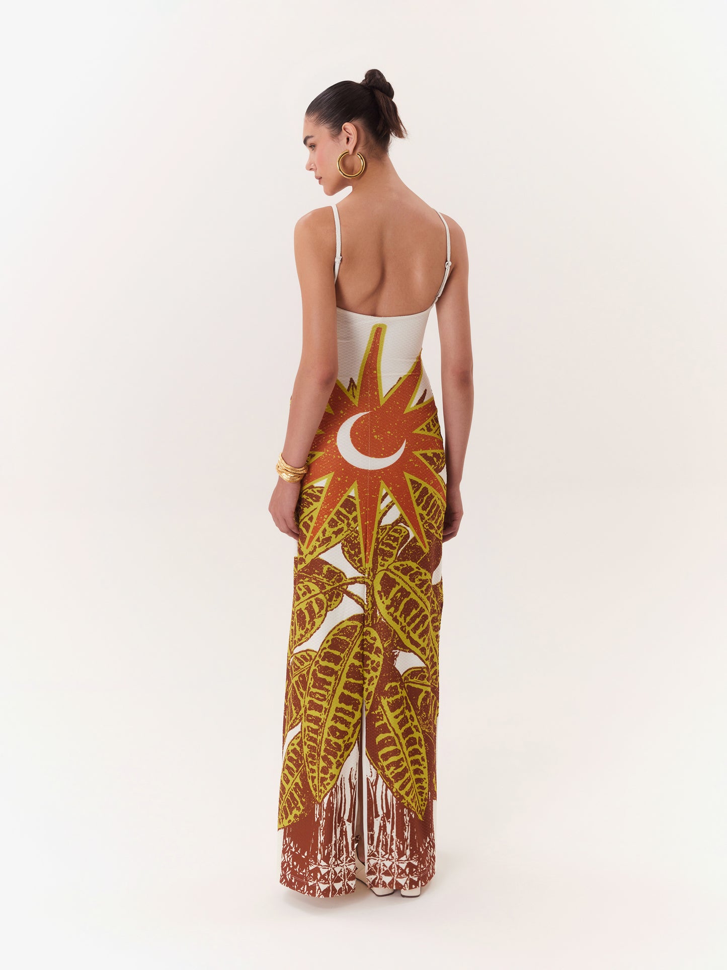 SOLAR STRAIGHT MAXI DRESS BROWN