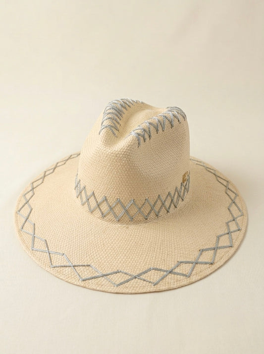 JADE HAT BABY BLUE STITCHES